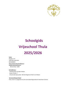 de schoolgids van Vrijeschool Thula